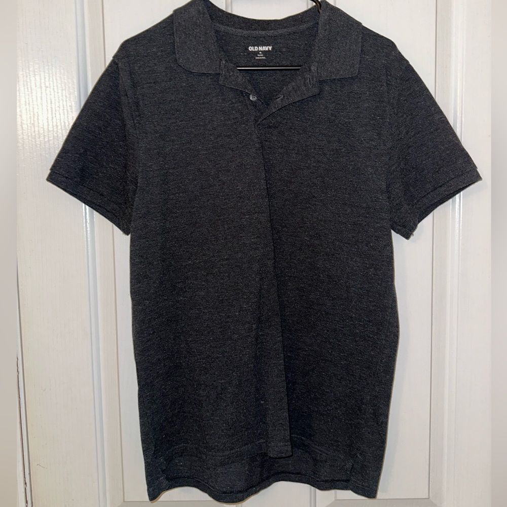 Old Navy | heather charcoal polo size M